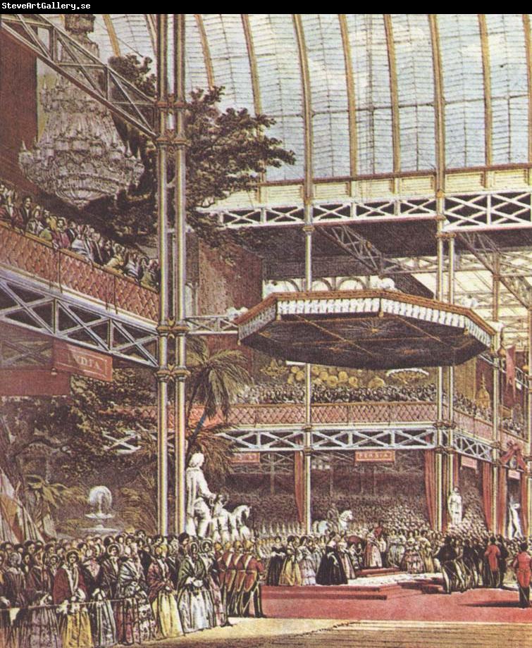 unknow artist victoria och albert pa londonutstall ningen ar 1851 som blev en lysande uppvisning av den industriella utvecklingen i england